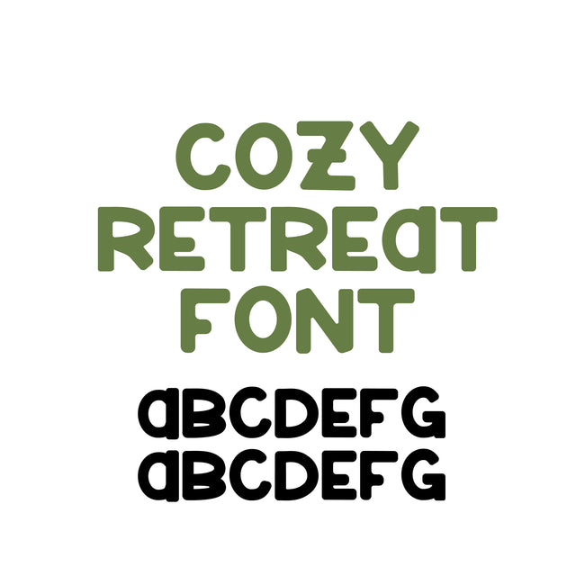 Cozy Retreat Font OTF, Fonts for Crafting, Handwritten Font Font Crafting With Brenna 