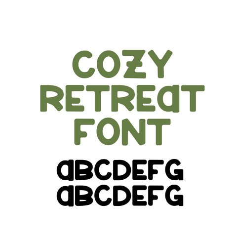 Cozy Retreat Font OTF, Fonts for Crafting, Handwritten Font Font Crafting With Brenna 