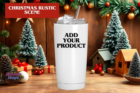 Cozy Rustic Christmas Background Mock Up Photo Sublimatiz Designs 