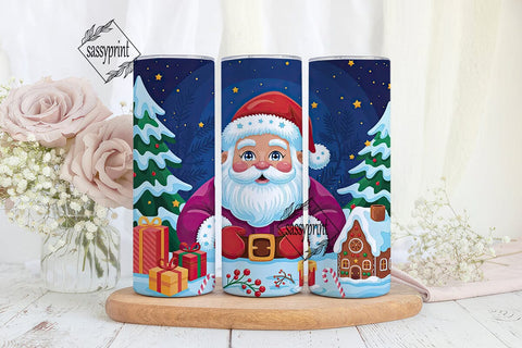 Cozy Santa Winter Wonderland Tumbler Sublimation sassyprint 