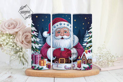 Cozy Santa Winter Wonderland Tumbler Sublimation sassyprint 