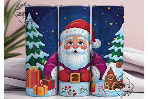 Cozy Santa Winter Wonderland Tumbler Sublimation sassyprint 