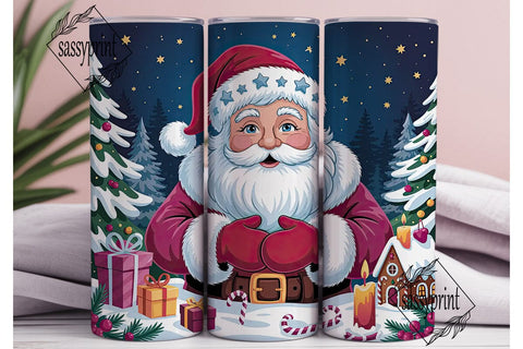 Cozy Santa Winter Wonderland Tumbler Sublimation sassyprint 
