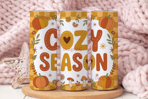Cozy Season 20oz Tumbler Wrap Sublimation DesignSVG 