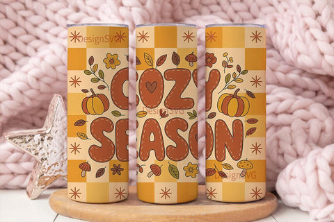 Cozy Season 20oz Tumbler Wrap Sublimation DesignSVG 