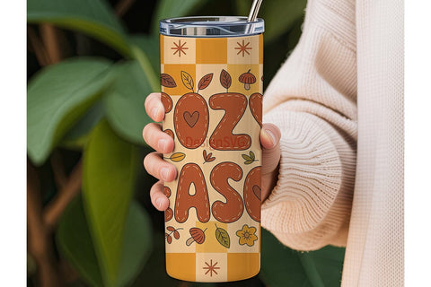 Cozy Season 20oz Tumbler Wrap Sublimation DesignSVG 
