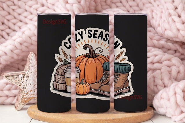 Cozy Season Autumn 20oz Tumbler Design Sublimation DesignSVG 