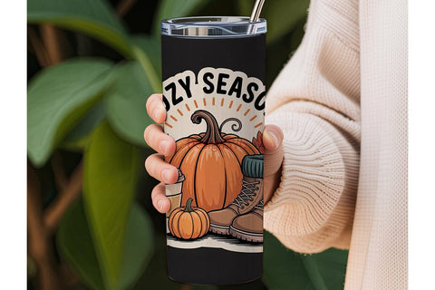 Cozy Season Autumn 20oz Tumbler Design Sublimation DesignSVG 