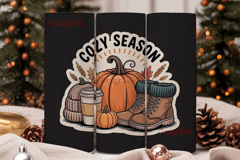 Cozy Season Autumn 20oz Tumbler Design Sublimation DesignSVG 