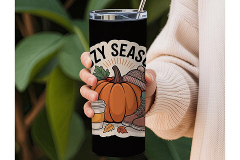 Cozy Season Autumn 20oz Tumbler Design Sublimation DesignSVG 