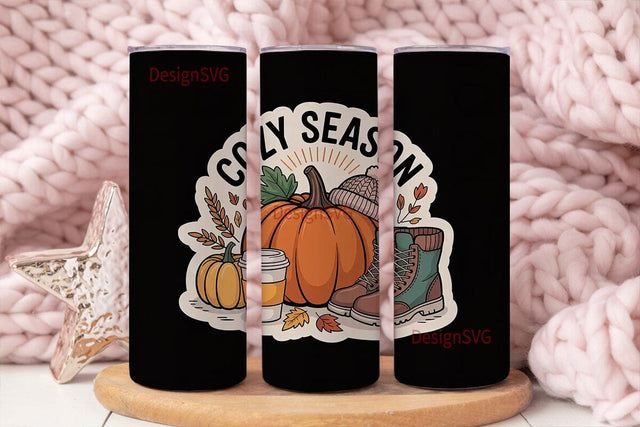 Cozy Season Autumn 20oz Tumbler Design Sublimation DesignSVG 
