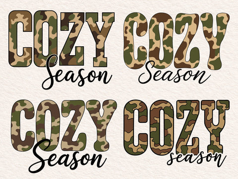 Cozy Season Camo Western PNG, Retro Camo Country Distressed Varsity Cowboy, Camouflage Sublimation Design For Shirt Png, Camo Cozy Season SVG DesignDestine 