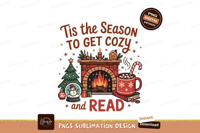 Cozy Season Christmas Holiday Sublimation Illustration Sublimation Designangry 