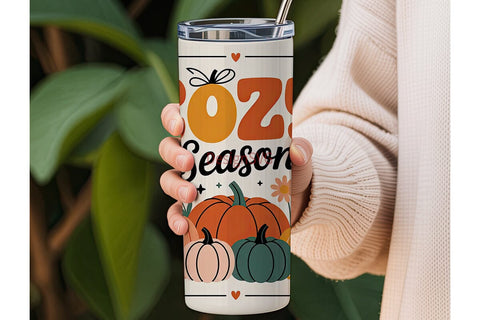 Cozy Season Fall 20oz Tumbler Wrap Sublimation DesignSVG 