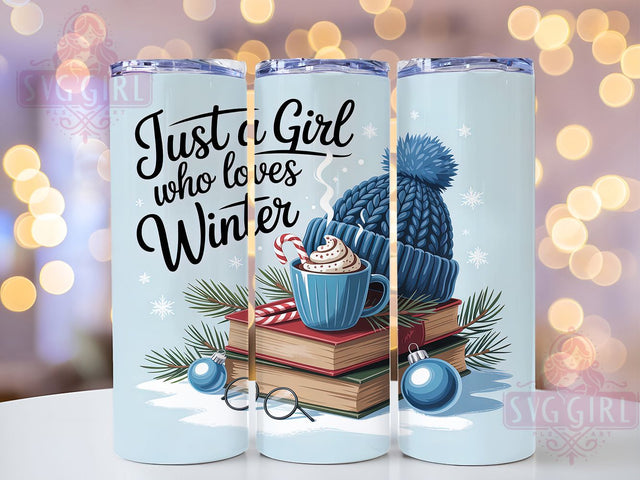 Cozy Season Fall Book Lover Tumbler, Book Lover Tumbler Wrap, Reading Sublimation Design, Fall Cozy Cup Wrap, 20Oz Skinny Tumbler Wrap, Autumn Bookworm Mug, Just A Girl Tumbler Design Sublimation SvggirlplusArt 