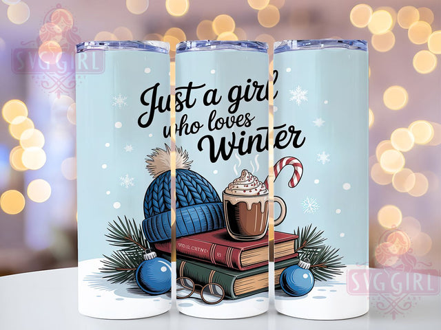 Cozy Season Fall Book Lover Tumbler, Book Lover Tumbler Wrap, Reading Sublimation Design, Fall Cozy Cup Wrap, 20Oz Skinny Tumbler Wrap, Autumn Bookworm Mug, Just A Girl Tumbler Design Sublimation SvggirlplusArt 