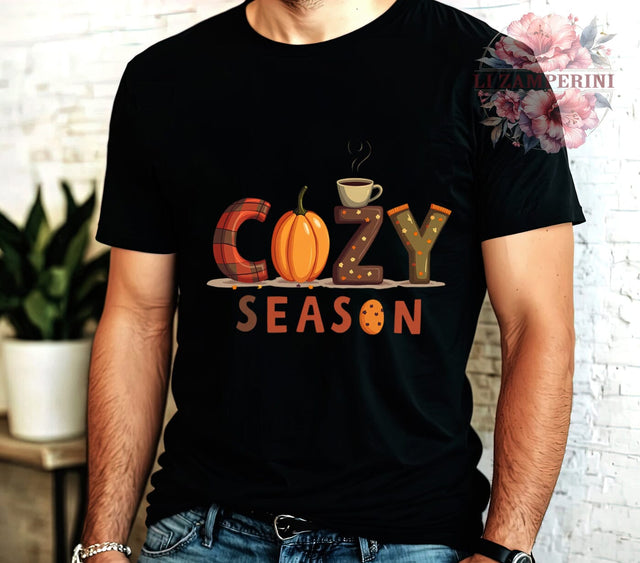 Cozy Season, Fall PNG, Pumpkin Season, Digital Download, Autumn Decor, Fall Clipart, Seasonal Art, Thanksgiving Decor Sublimation Li Zamperini 