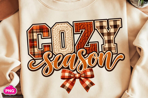 Cozy Season Fall Thanksgiving Autumn PNG Sublimation DesignPlante 503 
