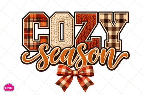 Cozy Season Fall Thanksgiving Autumn PNG Sublimation DesignPlante 503 