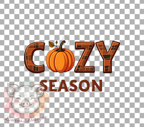 Cozy Season Graphic, Hello Fall Design, Pumpkin Season PNG, Autumn Sublimation Art, Fall Decor Download, Seasonal Clipart, Harvest Season Print, Thanksgiving Digital Download Sublimation Lara' s Designs 