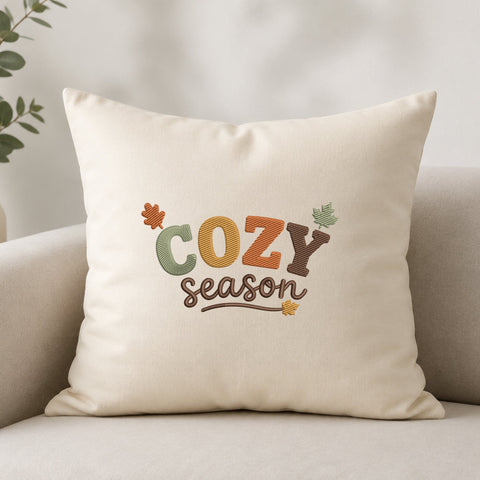 Cozy Season Machine Embroidery Design – Fall Autumn Leaves Embroidery File Embroidery/Applique DESIGNS PatternFeed8 