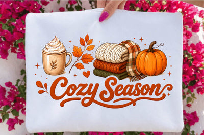 Cozy Season PNG, Fall Sublimation Sublimation SVGArt 