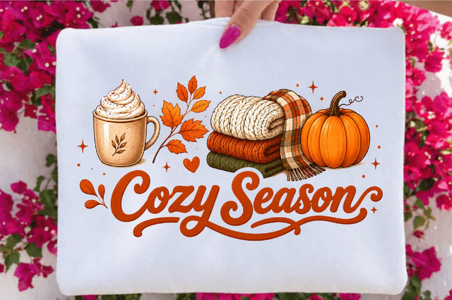 Cozy Season PNG, Fall Sublimation Sublimation SVGArt 
