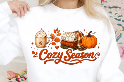 Cozy Season PNG, Fall Sublimation Sublimation SVGArt 