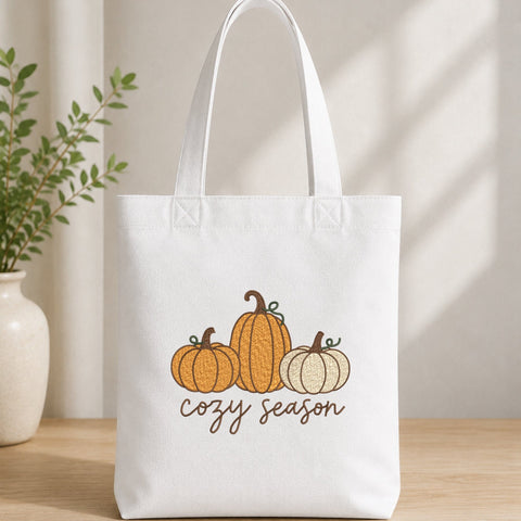 Cozy Season Pumpkin Embroidery Design – Fall Pumpkin Trio Machine Embroidery File, Autumn Thanksgiving Embroidery Embroidery/Applique DESIGNS PatternFeed8 