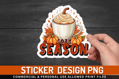 Cozy season Stickers Design Sublimation Regulrcrative 