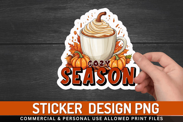 Cozy season Stickers Design Sublimation Regulrcrative 