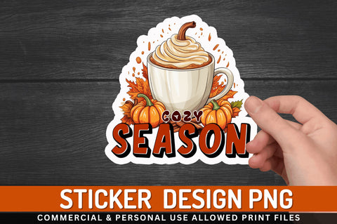 Cozy season Stickers Design Sublimation Regulrcrative 