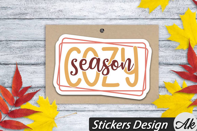 Cozy season Stickers Design SVG akazaddesign 
