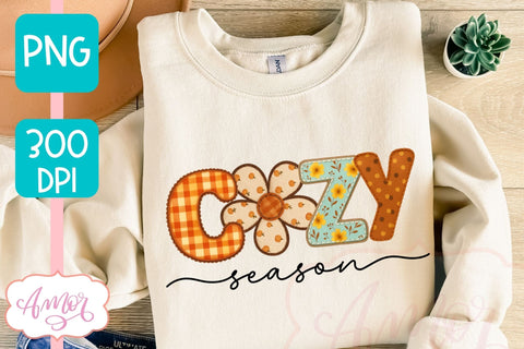 Cozy Season sublimation PNG | Fall season PNG design Sublimation Amorclipart 