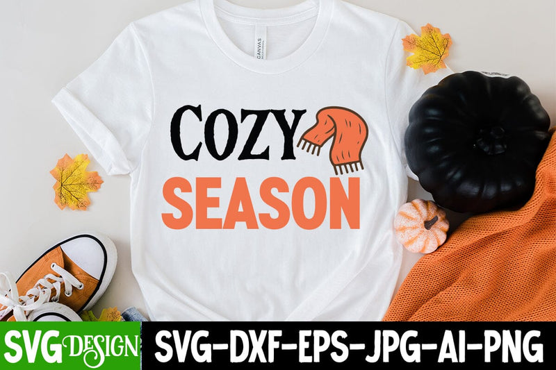 Cozy Season SVG Design,Fall SVG Bundle | Autumn SVG | Thanksgiving Quotes | Fall Round Sign |Thanksgiving Sublimation | Farmhouse Fall | Cricut Silhouette Cut Files SVG BlackCatsMedia 
