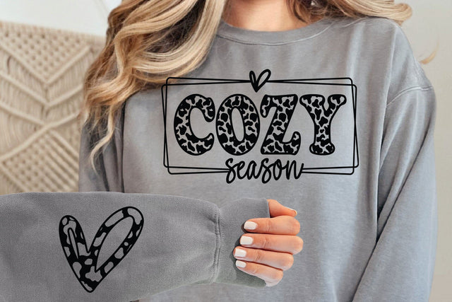 Cozy Season SVG, Leopard Thanksgiving Svg, Fall Shirt Svg SVG DesignDestine 