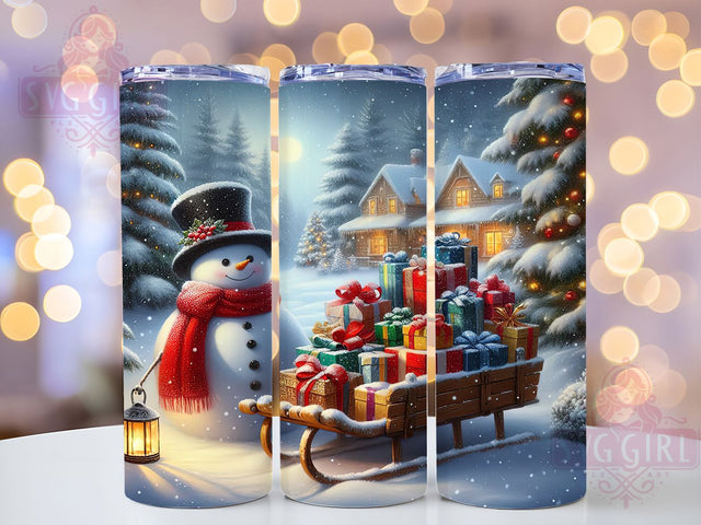 Cozy Snowman Christmas Tumbler, Christmas Wrap, 20oz Tumbler Sublimation, Festive Holiday Design, Winter Snow Sublimation, Cozy Christmas Tumbler, Frosty Seasonal Wrap Sublimation SvggirlplusArt 