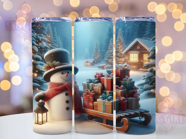 Cozy Snowman Christmas Tumbler, Christmas Wrap, 20oz Tumbler Sublimation, Festive Holiday Design, Winter Snow Sublimation, Cozy Christmas Tumbler, Frosty Seasonal Wrap Sublimation SvggirlplusArt 