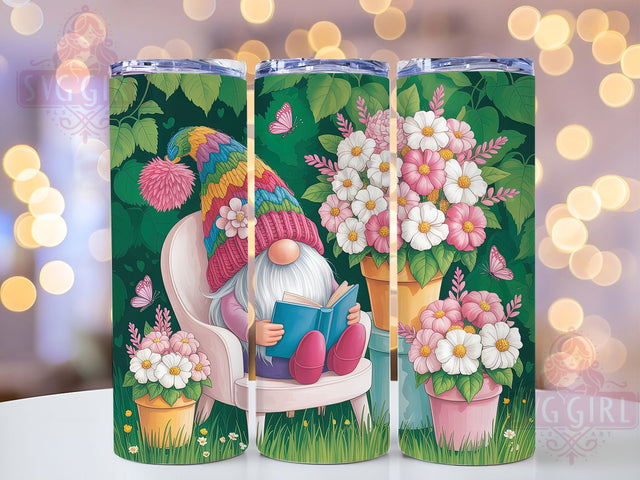 Cozy Spring Gnome Tumbler, Spring Gnome Tumbler, Stylish 20oz Wrap, Sublimation Design, Trendy Gift Idea, Seasonal Gnome Wrap, Cute Spring Tumbler Sublimation SvggirlplusArt 