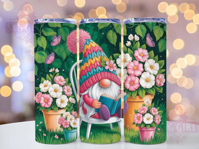 Cozy Spring Gnome Tumbler, Spring Gnome Tumbler, Stylish 20oz Wrap, Sublimation Design, Trendy Gift Idea, Seasonal Gnome Wrap, Cute Spring Tumbler Sublimation SvggirlplusArt 
