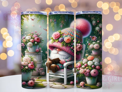 Cozy Spring Gnome Tumbler, Spring Gnome Tumbler, Stylish 20oz Wrap, Sublimation Design, Trendy Gift Idea, Seasonal Gnome Wrap, Cute Spring Tumbler Sublimation SvggirlplusArt 