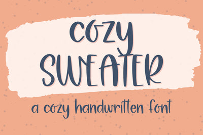 Cozy Sweater, Cute Handwritten Font for Cricut, Handwriting font Font Designing Digitals 