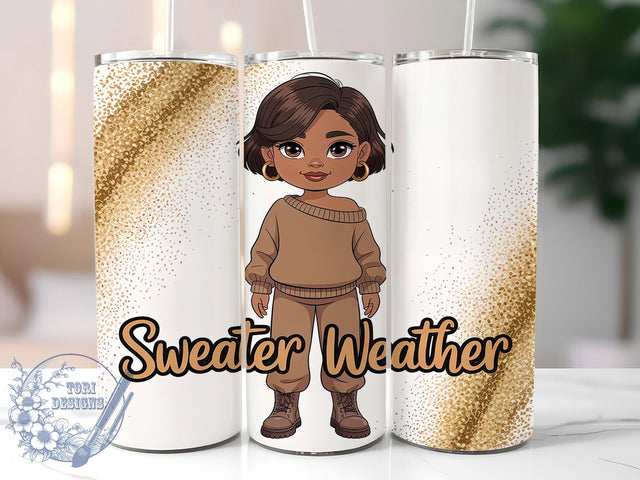 Cozy Sweater Weather Fall Tumbler, Cozy Girl Fall Wrap, Autumn Sublimation Design, Pumpkin Spice Cup, 20Oz Skinny Tumbler Wrap, Fall Vibes Mug, Cute Autumn Design Sublimation ToriDesigns 