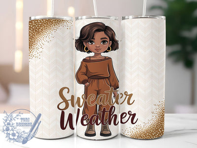 Cozy Sweater Weather Fall Tumbler, Cozy Girl Fall Wrap, Autumn Sublimation Design, Pumpkin Spice Cup, 20Oz Skinny Tumbler Wrap, Fall Vibes Mug, Cute Autumn Design Sublimation ToriDesigns 