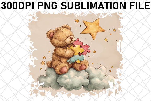 Cozy Teddy Bear Sublimation Patterns Collection for Sublimation Crafting Sublimation afrosvg 