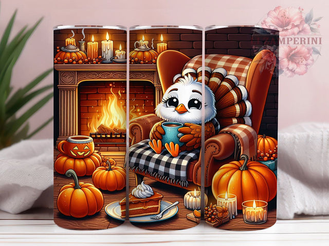 Cozy Thanksgiving Turkey Fall Tumbler, Thanksgiving Wrap Design, Autumn Sublimation PNG, Rustic Farmhouse Style, 20oz Tumbler Sublimation, Harvest Holiday Aesthetic, Warm Fall Vibes Sublimation Li Zamperini 