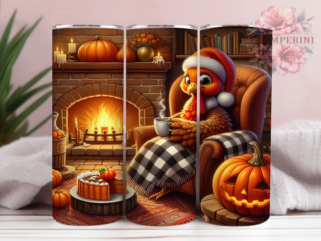 Cozy Thanksgiving Turkey Fall Tumbler, Thanksgiving Wrap Design, Autumn Sublimation PNG, Rustic Farmhouse Style, 20oz Tumbler Sublimation, Harvest Holiday Aesthetic, Warm Fall Vibes Sublimation Li Zamperini 