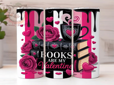 Cozy Valentine Book Lover Tumbler, Valentine Reading Pattern, Cozy Book Heart Design, 20Oz Sublimation Wrap, Romantic Reader Art, Cute Book Texture, Tumbler Sublimation Sublimation Lara' s Designs 