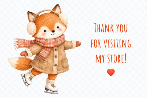 Cozy Winter Animals Watercolor Clipart Sublimation TanyaPrintDesign 