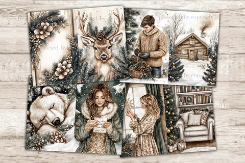 Cozy Winter Junk Journal Kit | Hygge Christmas Ephemera SVG GlamArtZhanna 